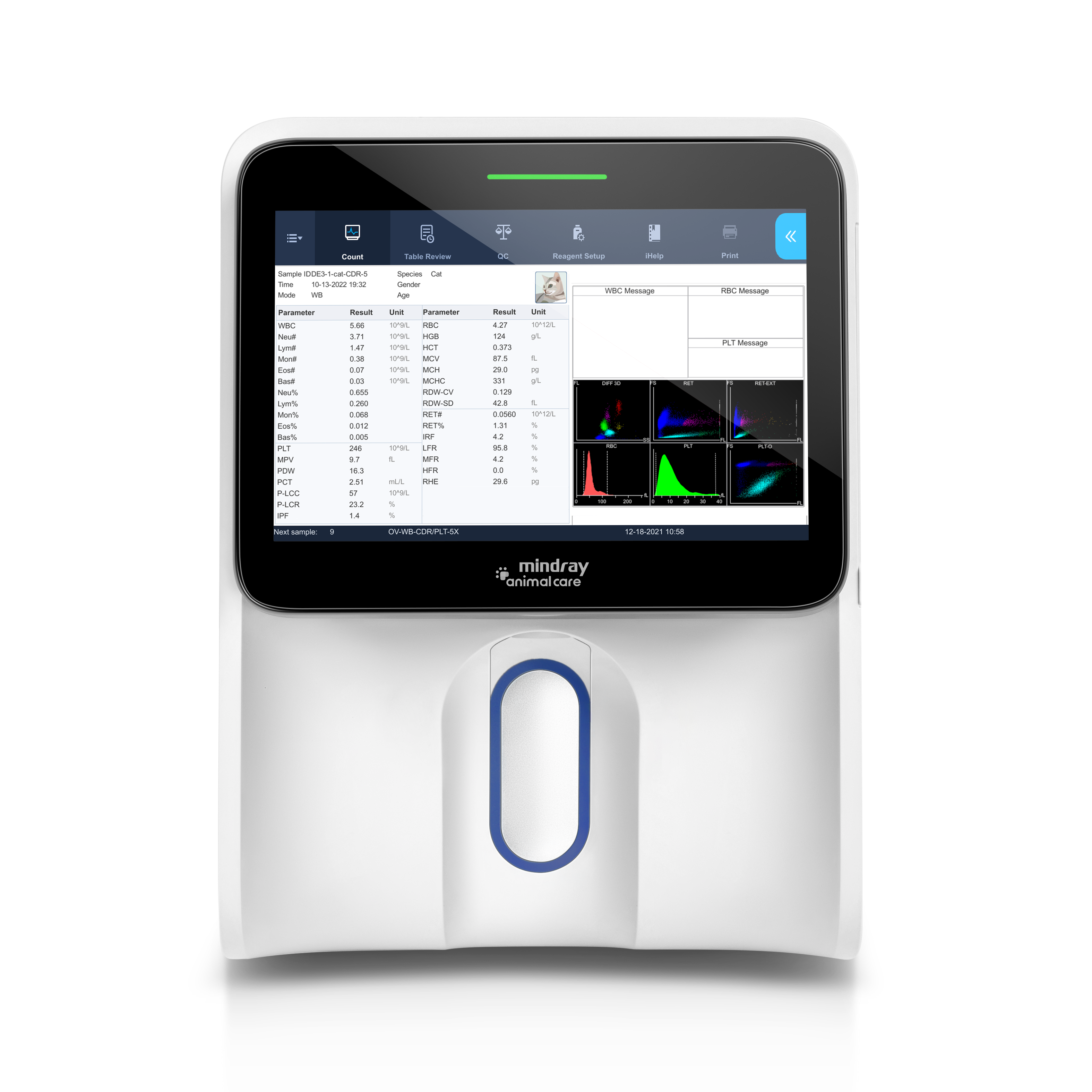 Analizador Automático de Hematología BC-60R Vet
