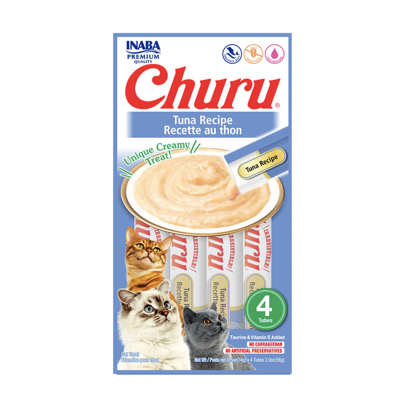 Inaba Churu Premio para gato receta de atún (caja 24 tubos 14g c/u)
