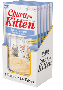 Inaba Churu Kitten Premio para gato receta de atún (caja 24 tubos 14g c/u)