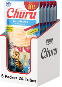 Inaba Churu Senior Premio para gato receta de atún (caja 24 tubos 14g c/u)
