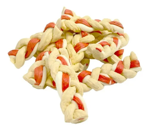 Bote Trenza Triple Chica Yogurt y Fresa  32 pzas