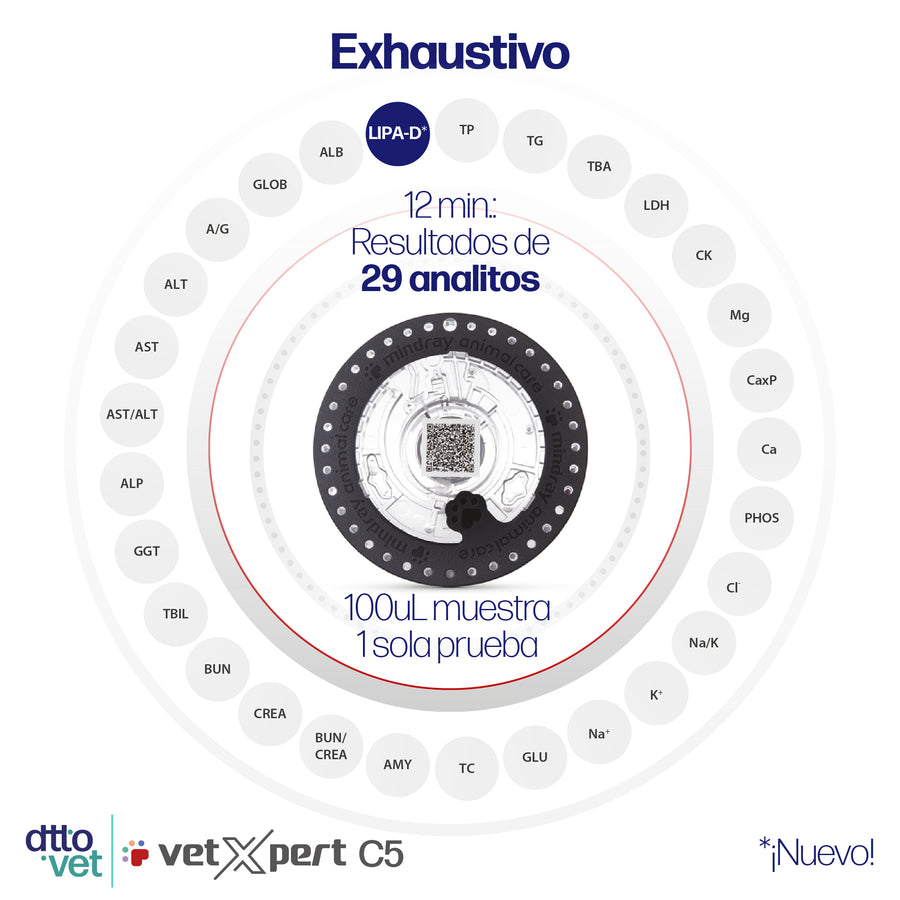 Exhaustivo para Química Sanguínea VetXpert C5