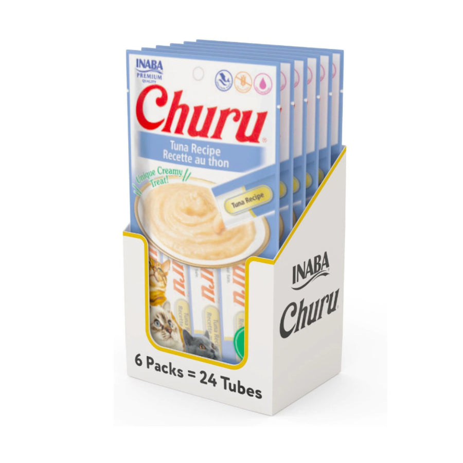 Inaba Churu Premio para gato receta de atún (caja 24 tubos 14g c/u)