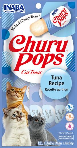 Inaba Churu Pops Premio para gato receta de atún (caja 24 tubos 15g c/u)