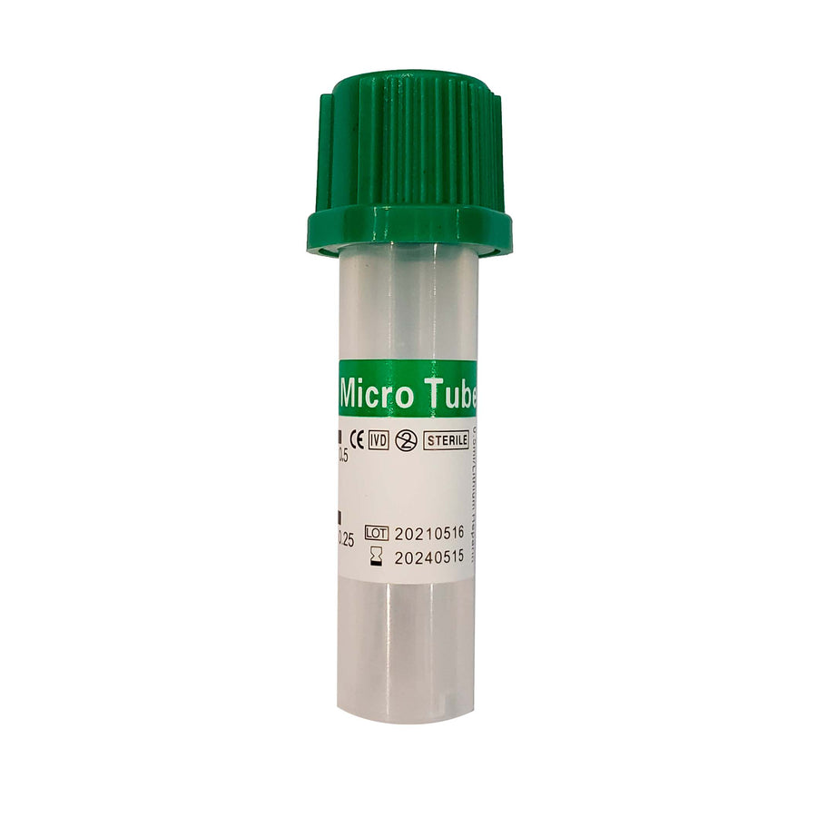Microtubo Verde  (Heparina de litio)