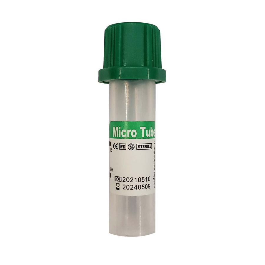 Microtubo Verde (Heparina de sodio)